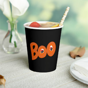 Hey Boo Did I Scare You Too Typography Drawing Art Paper Cups