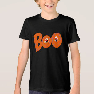 Hey Boo Did I Scare You Too Typography Drawing Art Tri-Blend Shirt