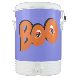 Hey Boo Did I Scare You Typography Drawing Art Beverage Cooler