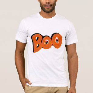 Hey Boo Did I Scare You Typography Drawing Art T-Shirt