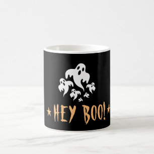 Hey Boo Funny Ghost Halloween Color Morph Mug