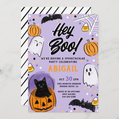 Hey Boo Ghost Invitation