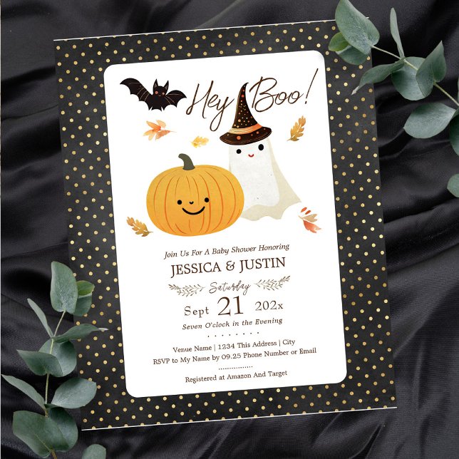 Hey Boo Halloween Baby Shower Paper Sheet (Creator Uploaded)