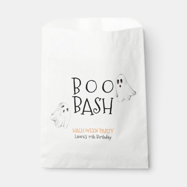 Hey Boo Halloween Ghost Party Favor Bag (Front)