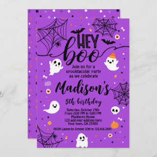 Hey Boo Halloween Invitation