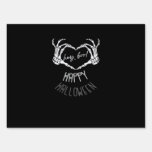 Hey, Boo! Happy Halloween Skeleton Hand Heart Clas Sign