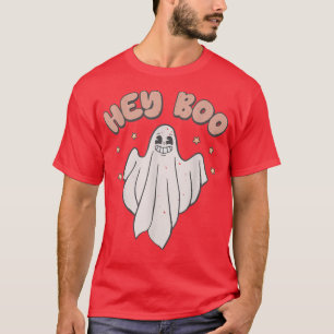 Hey Boo Retro Cute Ghost Halloween Fall Season Pas T-Shirt