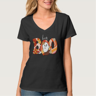 Hey Boo Retro Halloween Ghost T-Shirt