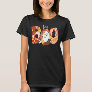 Hey Boo Retro Halloween Ghost T-Shirt