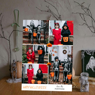 Hey Boo! Spooky Halloween Family Photo Holiday Ca Card