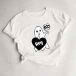 Hey Boo Women's Cute Ghost Halloween T-Shirt<br><div class="desc">Women's Halloween T-Shirt With Cute Ghost Graphic And Text</div>