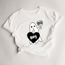 Hey Boo Women's Cute Ghost Halloween