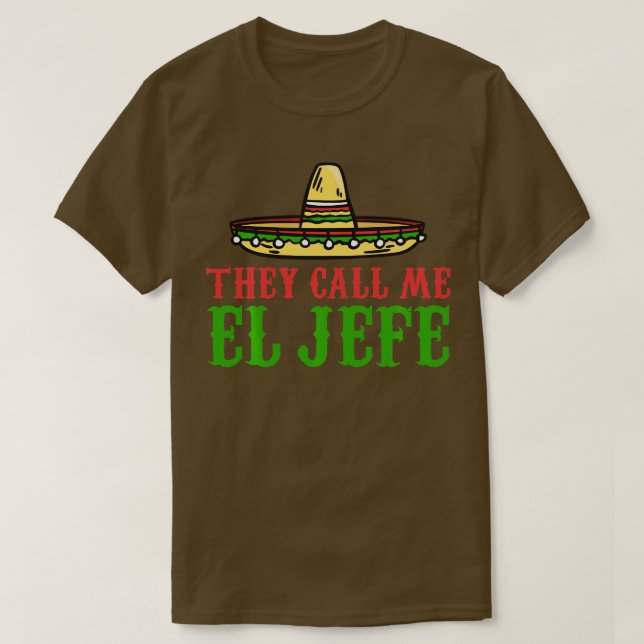 hey call me el Jefe Mexican Bearded Men Long Sleev T-Shirt (Design Front)
