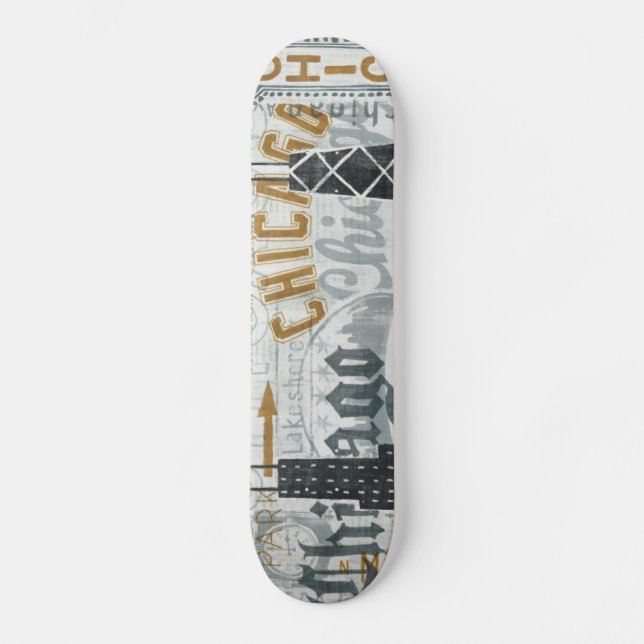 Hey Chicago Vintage Skateboard Deck (Front)