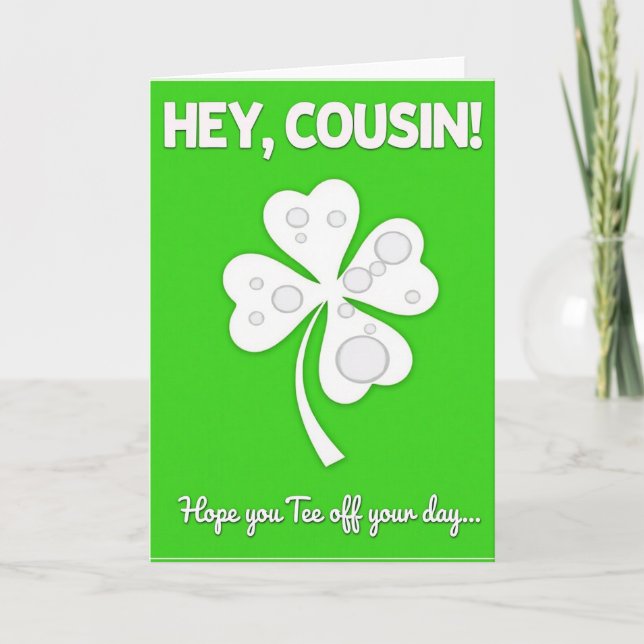 Hey Cousin Lucky Golf Card (Front)