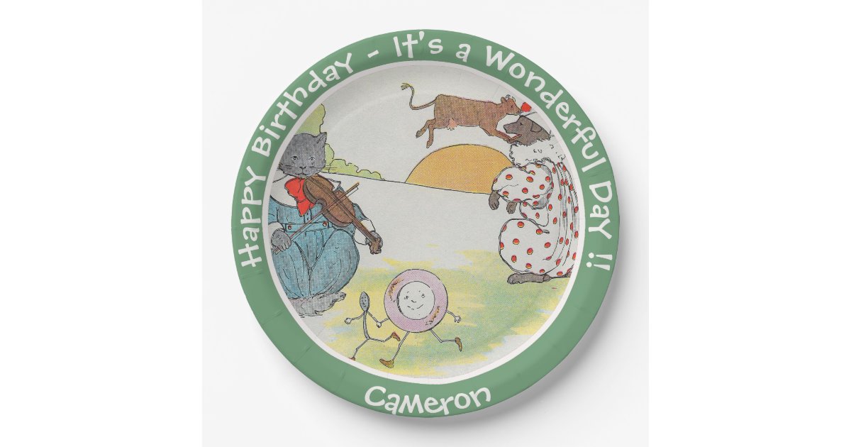Hey Diddle Diddle Birthday Party Collection Paper Plates | Zazzle