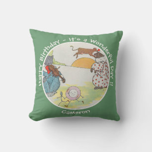 Hey Diddle Diddle Birthday Party Collection Throw Pillow