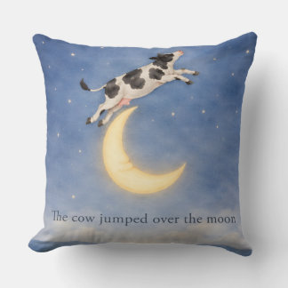 Hey Diddle Diddle Cow Over the Moon Pillow