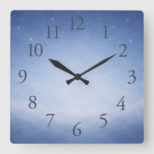 Hey Diddle Diddle Night Sky Nursery Wall Clock (Front)