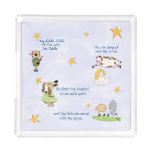 Hey Diddle Diddle - Nursery Rhyme Acrylic Tray