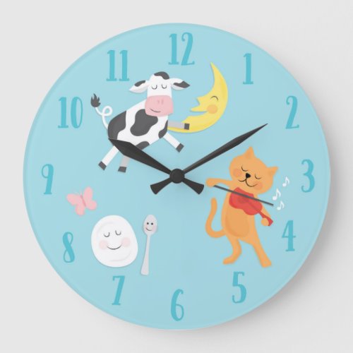 Hey Diddle Diddle Nursery Rhyme Childrens Clock