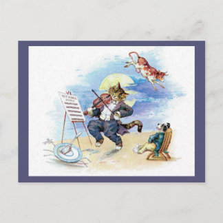 Hey, Diddle Diddle Nursery Rhyme Postcard