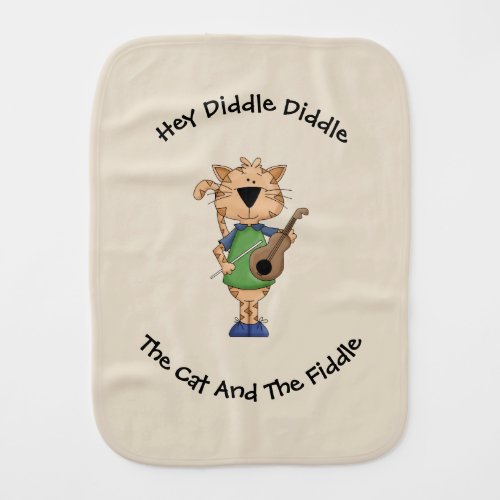Hey Diddle Diddle The Cat And The Fiddle Baby Burp Cloth