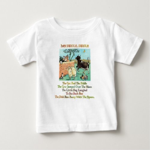 HEY DIDDLE DIDDLE THE CAT AND THE FIDDLE BABY T_Shirt