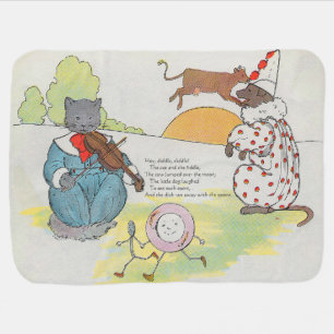 Hey Diddle Diddle The Cat and the Fiddle Rhyme Baby Blanket