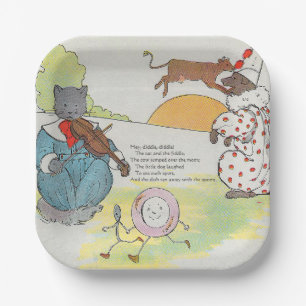 Hey Diddle Diddle The Cat and the Fiddle Rhyme Paper Plates