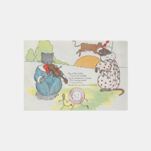 Hey Diddle Diddle The Cat and the Fiddle Rhyme Rug