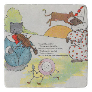 Hey Diddle Diddle The Cat and the Fiddle Rhyme Trivet