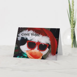 HEY DUDE "HAVE A COOL YULE" SAY PENGUIN HOLIDAY CARD