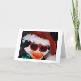 HEY DUDE HAVE A "COOL YULE" SAYS STUFFED ANIMAL HOLIDAY CARD