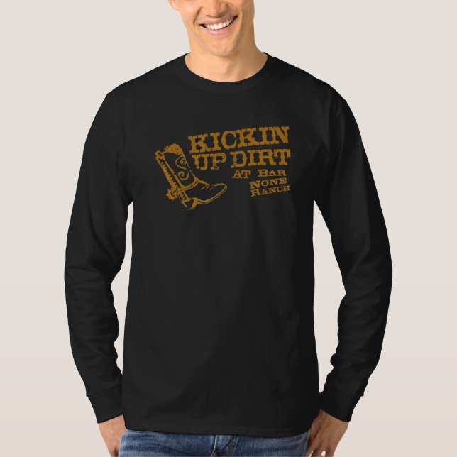 Hey Dude Kickin Up Dirt T-Shirt (Front)