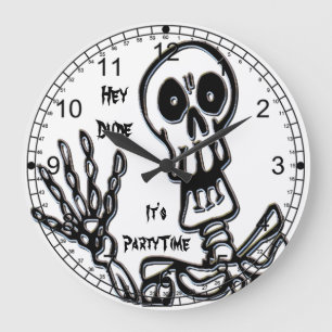 Hey Dude Skeleton Large Clock