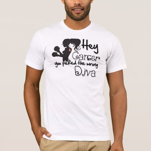 Hey Endometrial Cancer You Picked The Wrong Diva T_Shirt