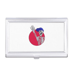 Hey Friends Cool and Funny Skeleton Business Card Case