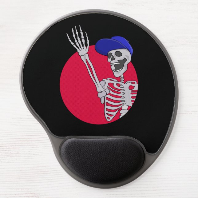 Hey Friends Cool and Funny Skeleton Gel Mouse Pad (Front)