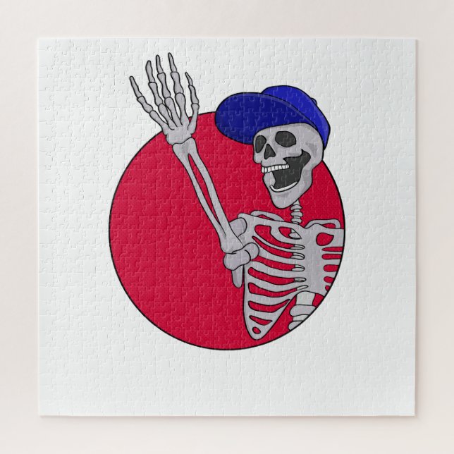 Hey Friends Cool and Funny Skeleton Jigsaw Puzzle (Vertical)