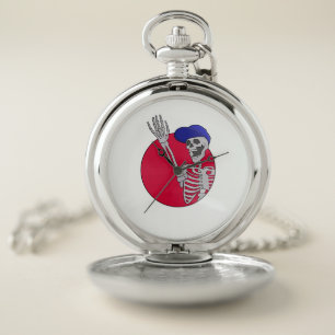 Hey Friends Cool and Funny Skeleton Pocket Watch