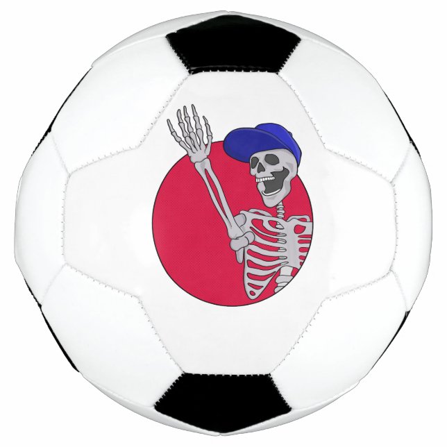 Hey Friends Cool and Funny Skeleton Soccer Ball (Front)