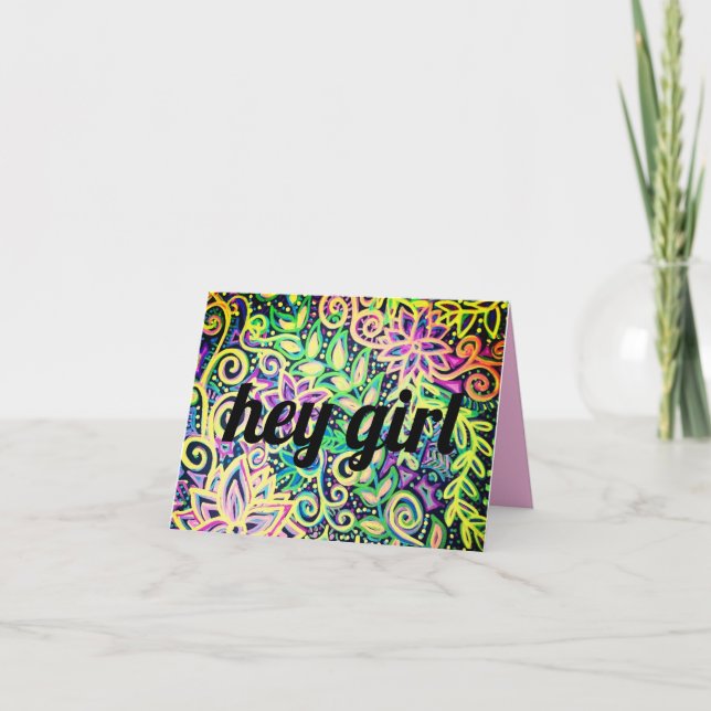 Hey girl, hey card (Front)