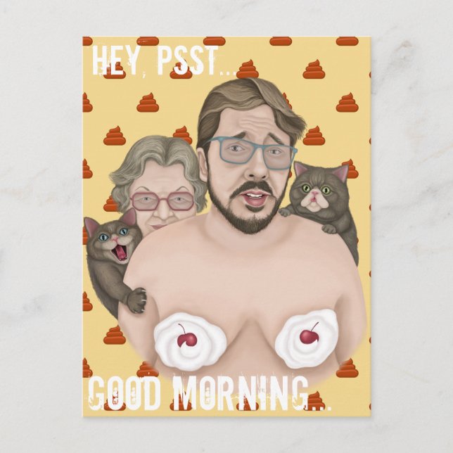 Hey, Good Morning Postcard (Front)