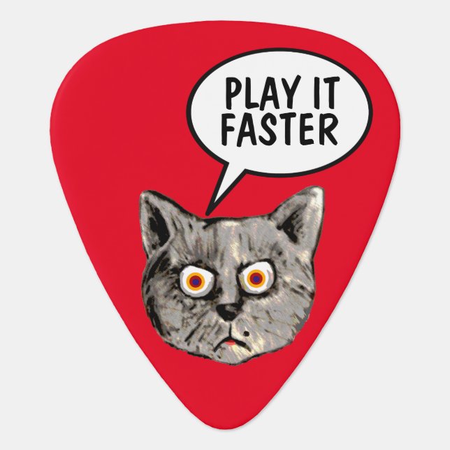 hey guitar-player... play it faster guitar pick (Front)