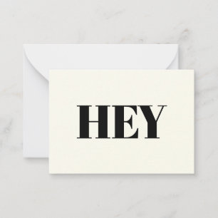 Hey, Hello, Hi, black ivory Advice Card
