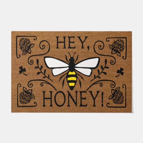Hey Honey Door Mat Happy Bee Door Mat