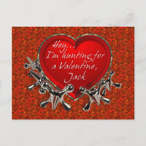 Hey...I'm Hunting For A Valentine, Jack Holiday Postcard