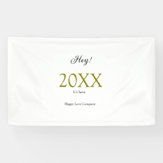 Hey it's new year add year gold black simple. Mini Banner