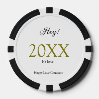 Hey it's new year add year gold black simple. Mini Poker Chips